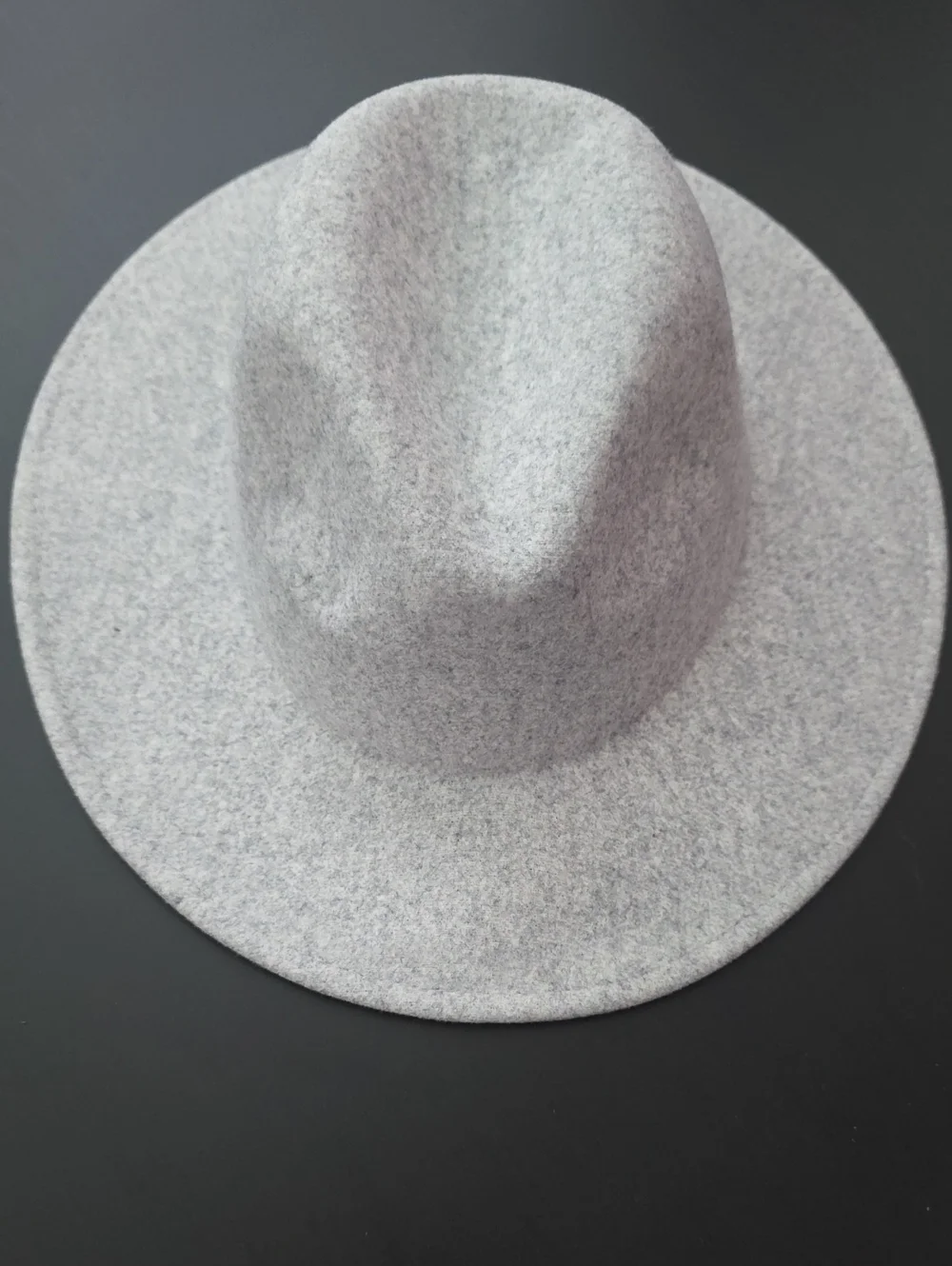 Fadivo New York Light Gray Felt Wide Brim Fedora Hat NWT